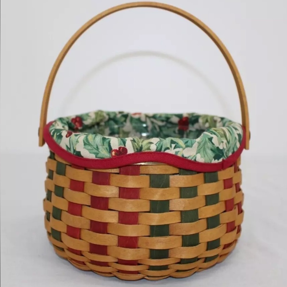 Longaberger Handcrafted Baskets 2003 Tree Trimmings Melody Small Basket Liner